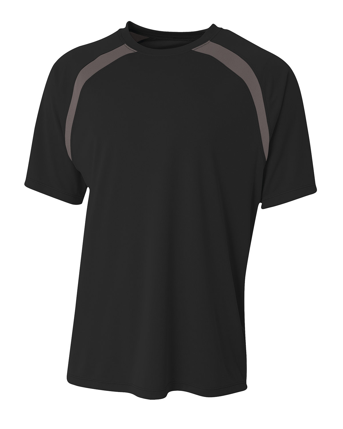 A4 Men's Spartan Short Sleeve Color Block Crew Neck T-Shirt | US ...