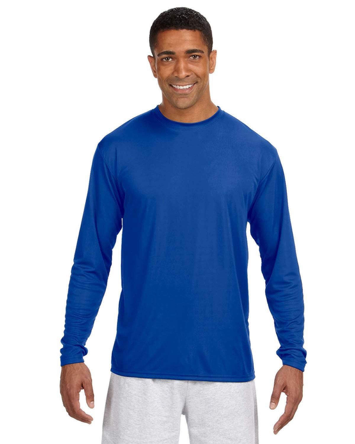 Men's CoolSwitch Long Sleeve Compression Shirt - Royal, XXXL 