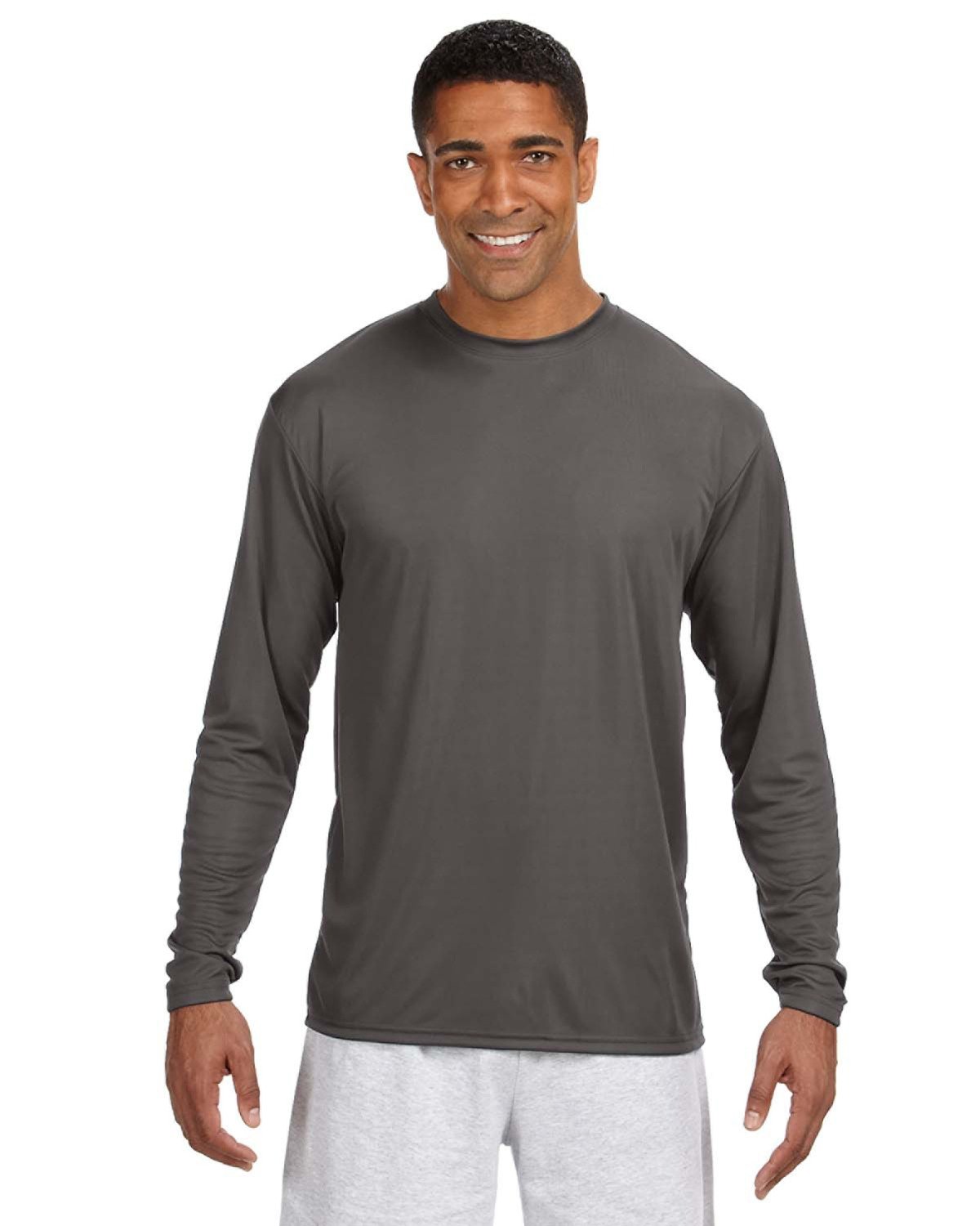 Men's Relaxed Long-Sleeve Cooling Tee, Men's Clearance