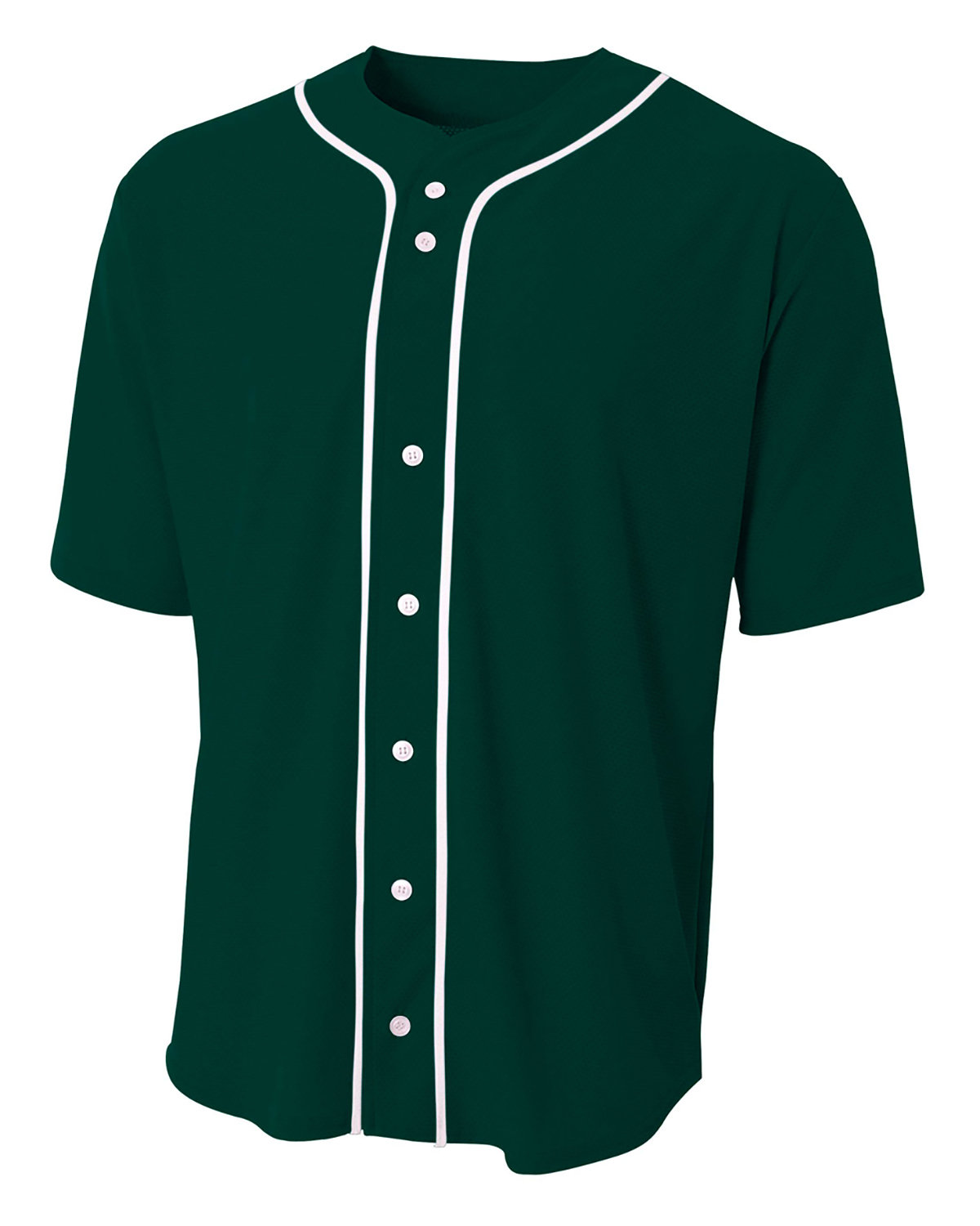 A4 Short Sleeve Full Button Baseball Top | alphabroder