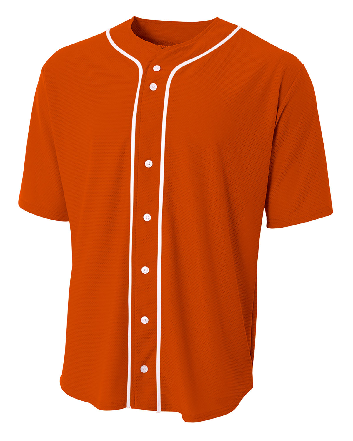 A4 Short Sleeve Full Button Baseball Top | alphabroder