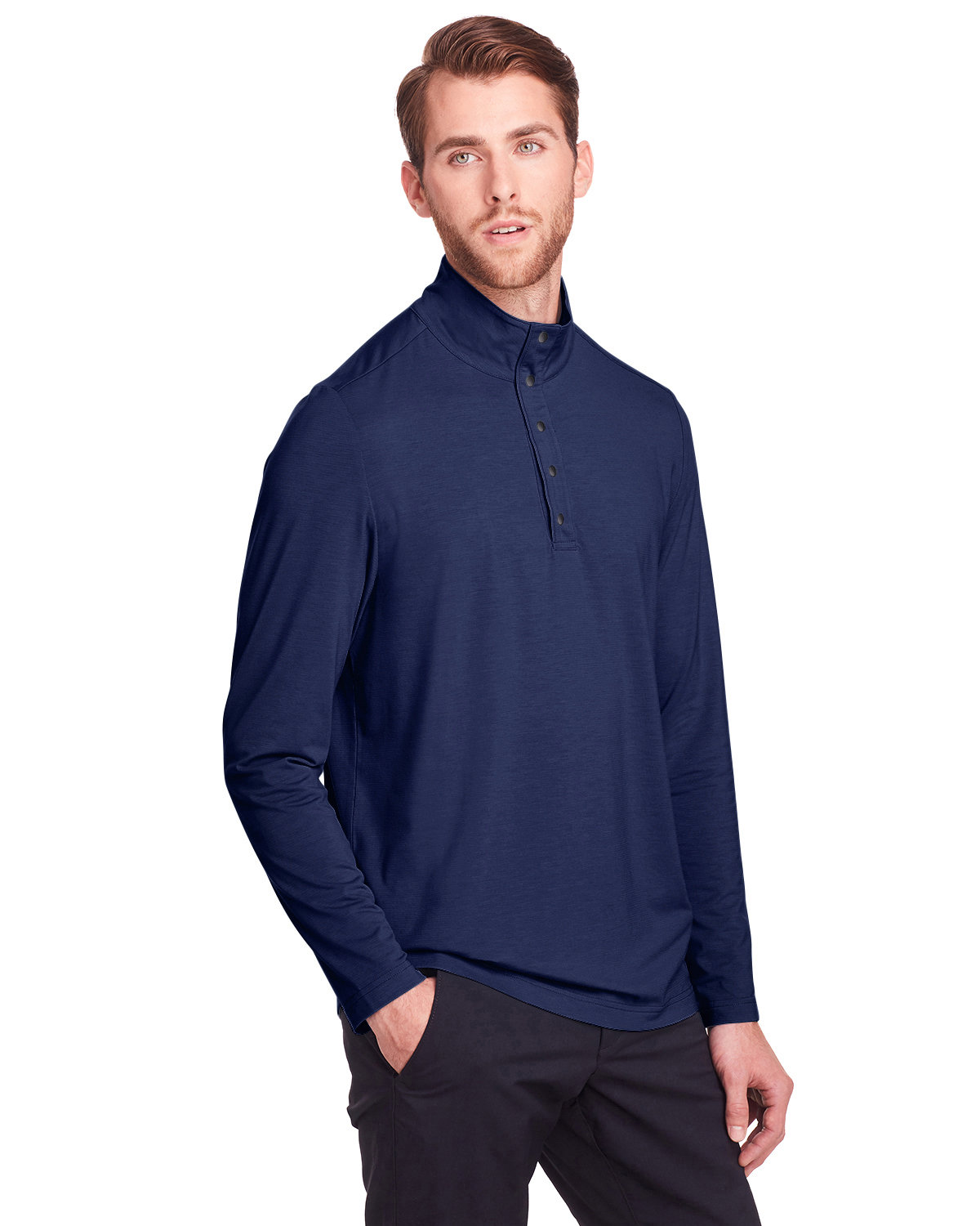 North End Men's JAQ Snap-Up Stretch Performance Pullover | alphabroder