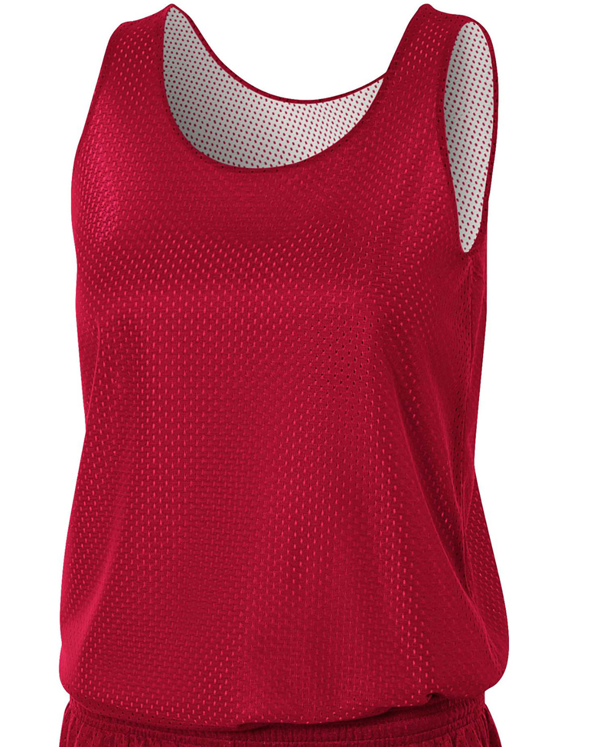 BLANK / NON-DECORATED - Nike Ladies Reversible Mesh Tank, Red SMALL