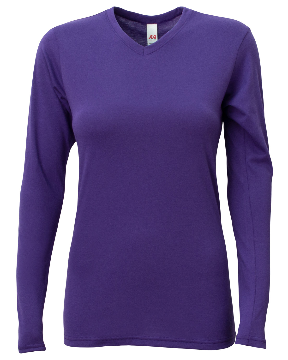 A4 Ladies' Long-Sleeve Softek V-Neck T-Shirt | alphabroder
