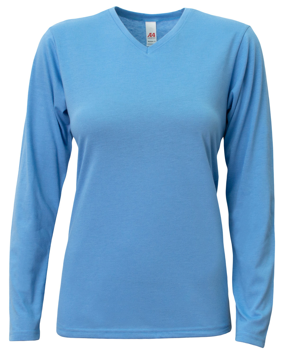 A4 Ladies' Long-Sleeve Softek V-Neck T-Shirt | alphabroder
