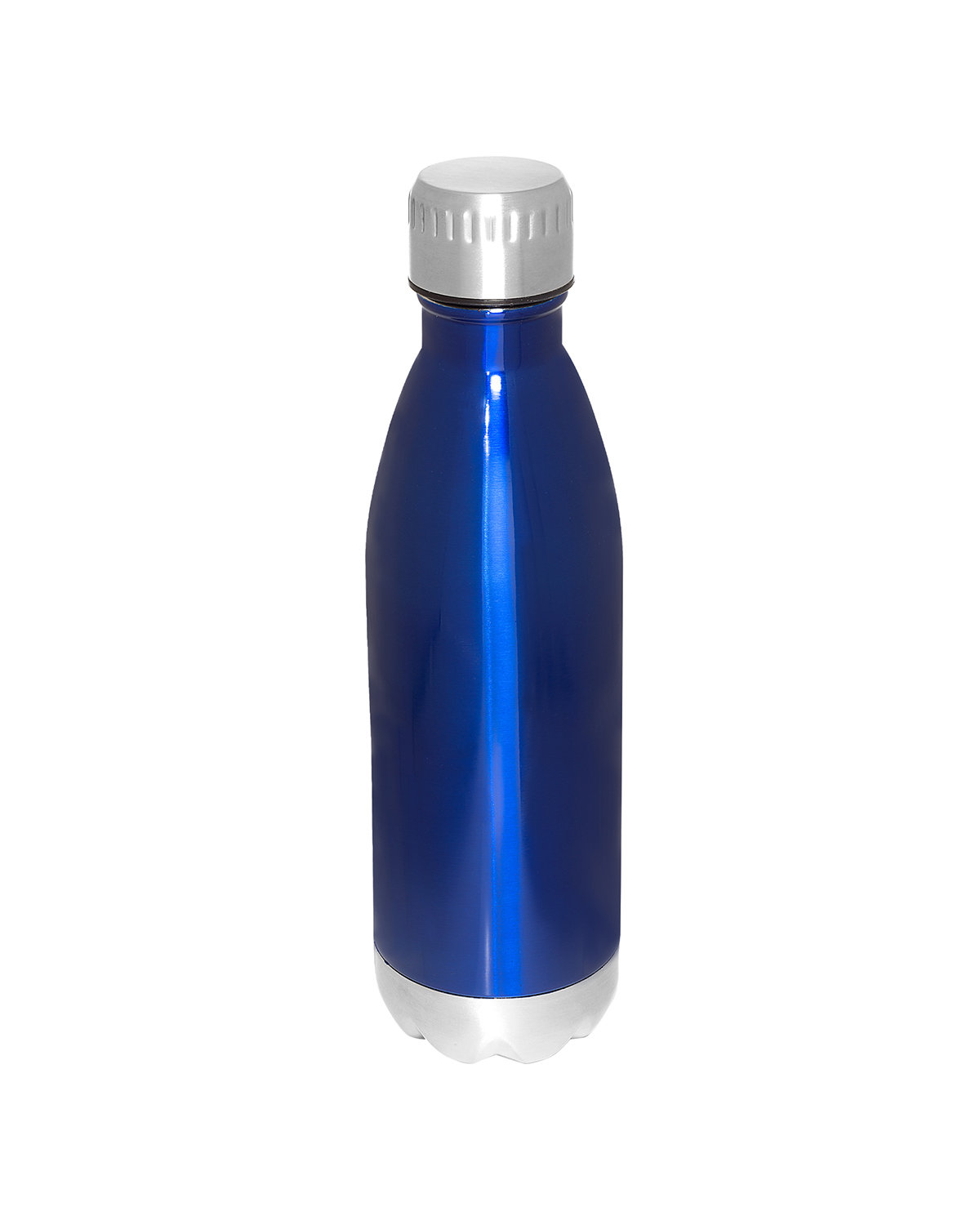 Mainstays 22 oz Blue and Silver Plastic Water Bottle with Screw