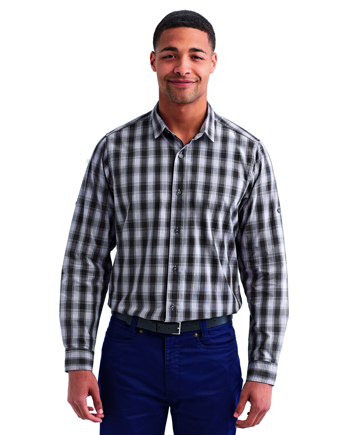 Artisan Collection by Reprime Men's Mulligan Check Long-Sleeve Cotton ...
