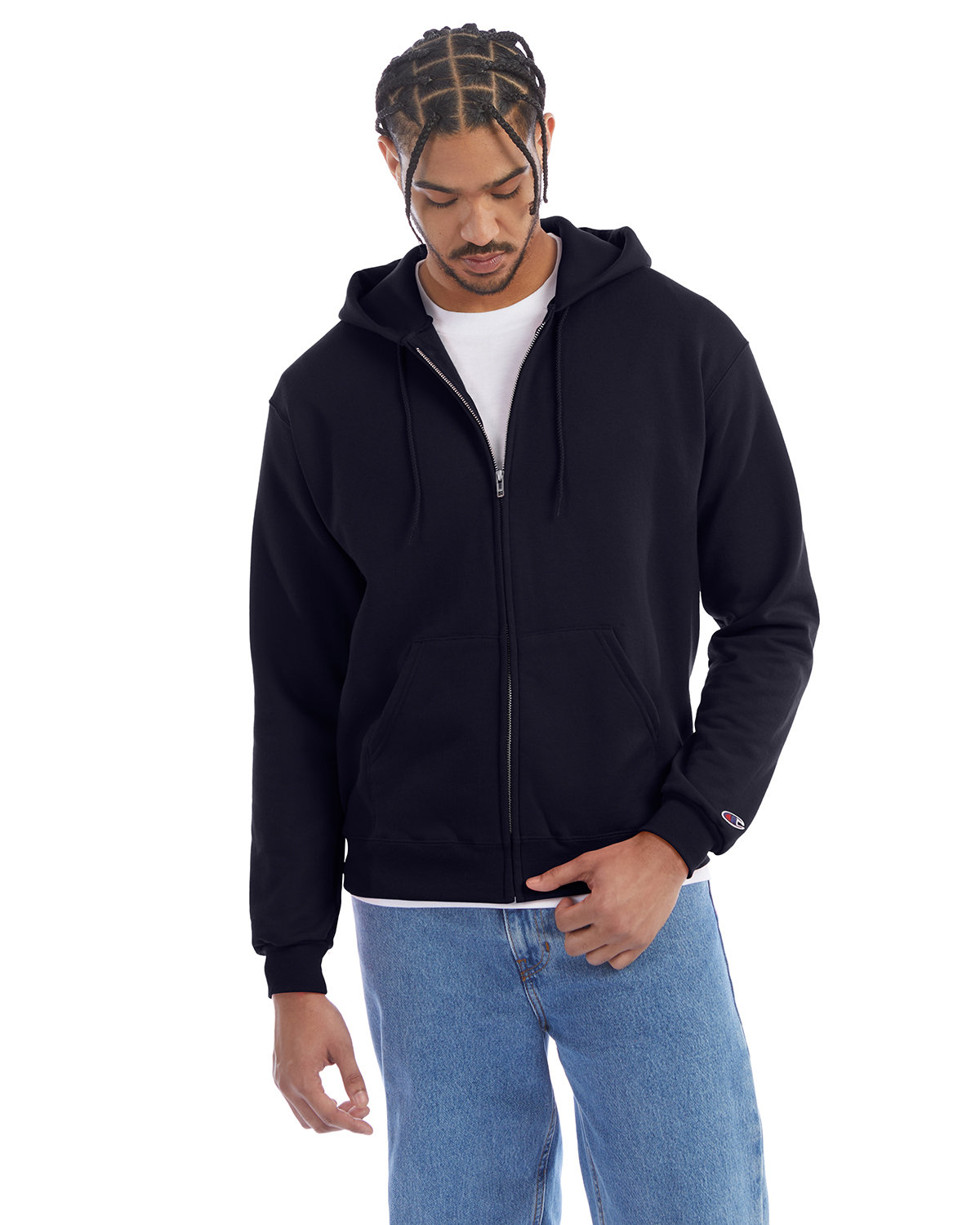 | Powerblend® alphabroder Sweatshirt Adult Champion Hooded Full-Zip