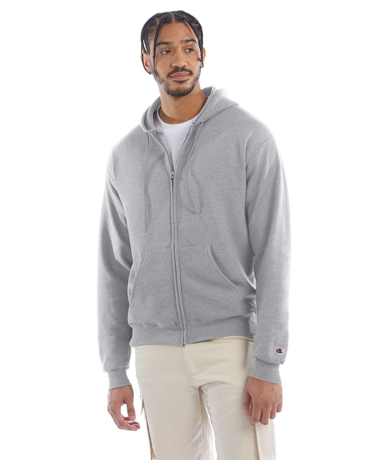 Champion Adult Powerblend® Full-Zip | alphabroder Hooded Sweatshirt
