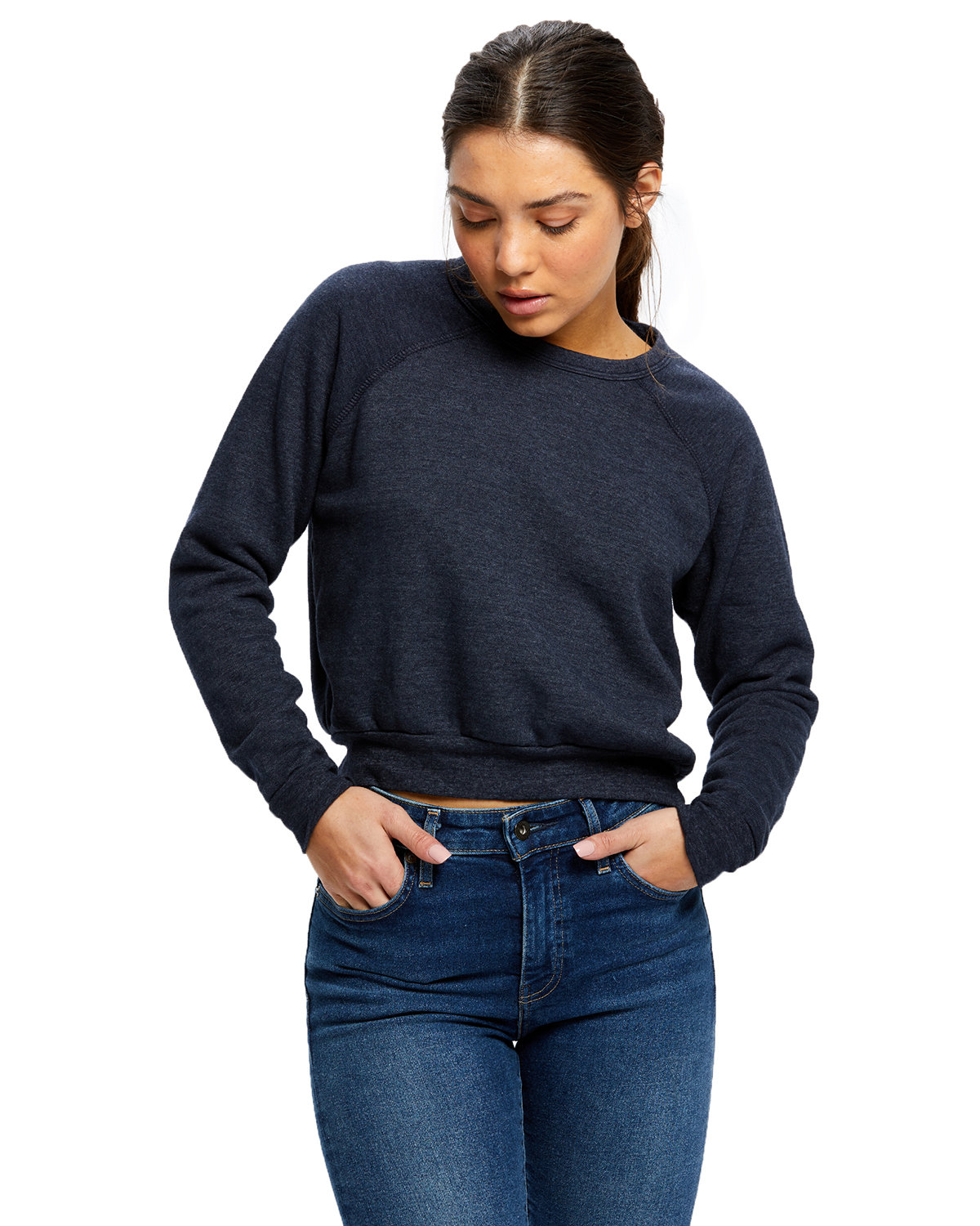 US Blanks Ladies' Sponge Fleece Crop Top | alphabroder