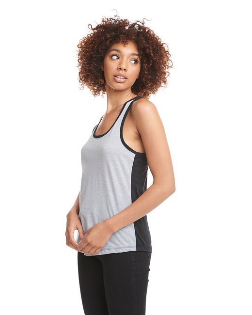 Next Level Apparel Ladies Ideal Colorblock Racerback Tank Alphabroder