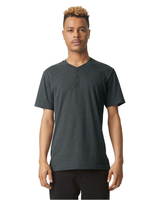 American Apparel Unisex CVC Henley T-Shirt | alphabroder