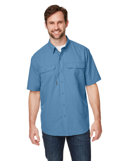 Dri Duck Men's Crossroad Dobby Short-Sleeve Woven Shirt | alphabroder