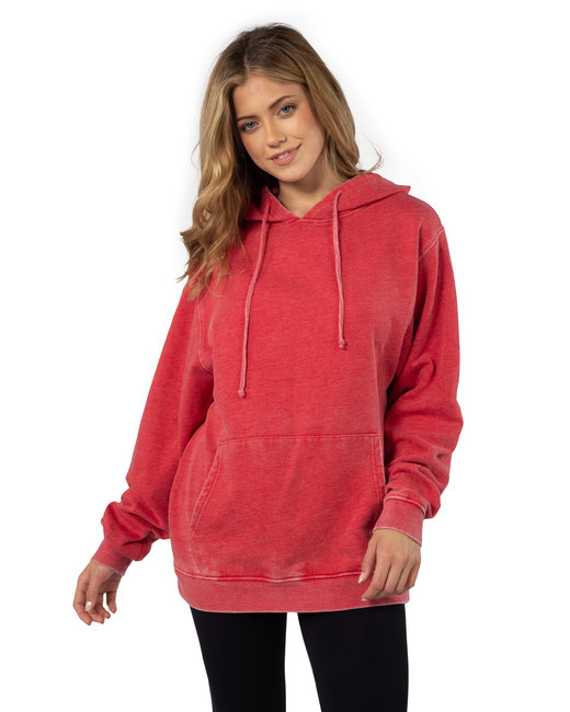 chicka-d Ladies' Burnout Everybody Hooded Sweatshirt | alphabroder