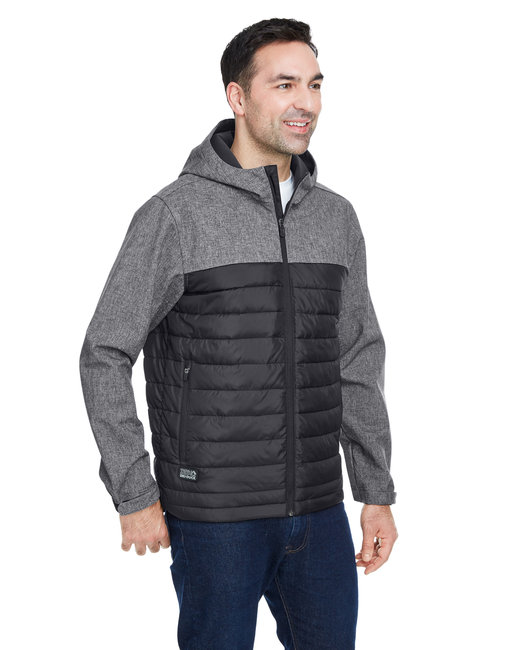 Dri Duck Men's Pinnacle Puffer Body Softshell Hooded Jacket | alphabroder