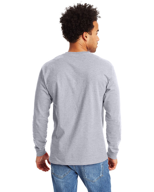 Hanes Men's Authentic-T Long-Sleeve Pocket T-Shirt | alphabroder