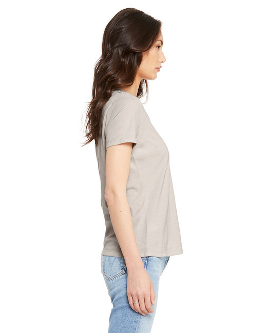 Bella + Canvas Ladies' Relaxed Heather CVC Jersey V-Neck T-Shirt ...