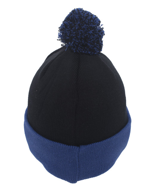 Pacific Headwear Knit Fold-Over Pom-Pom Beanie | alphabroder