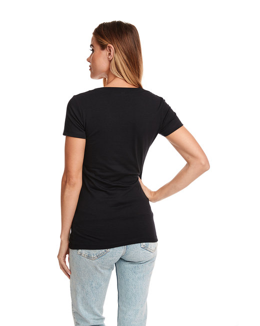 Next Level Apparel Ladies' CVC Deep V-Neck T-Shirt | alphabroder