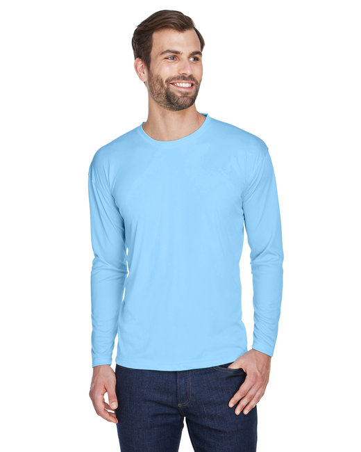 UltraClub Adult Cool & Dry Sport Long-Sleeve Performance Interlock T ...