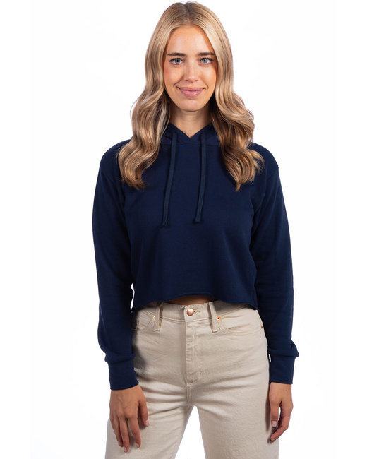 Next Level Apparel Ladies' Cropped Pullover Hooded Sweatshirt | alphabroder