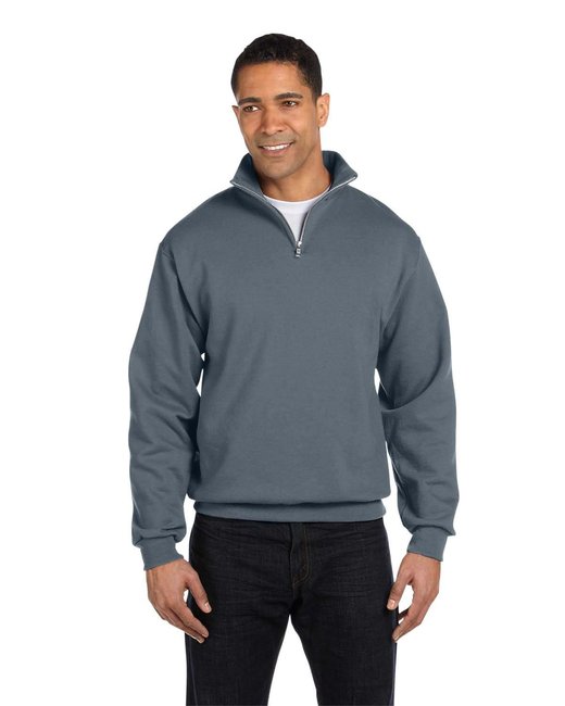 Jerzees Adult NuBlend® Quarter-Zip Cadet Collar Sweatshirt | alphabroder