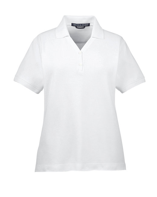 Devon & Jones Ladies' Pima Piqué Y-Collar Polo | alphabroder