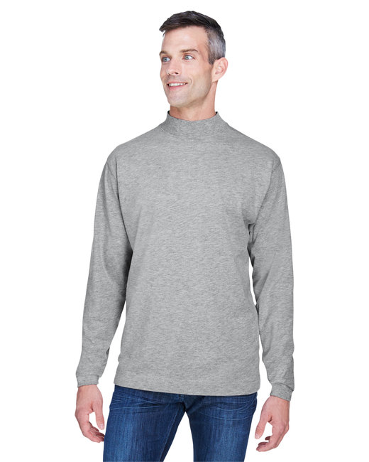 Devon & Jones Adult Sueded Cotton Jersey Mock Turtleneck | alphabroder