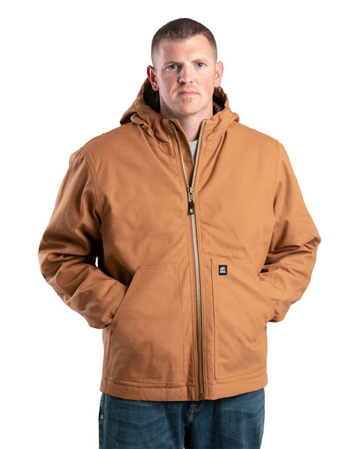 Berne Men's Heritage Hooded Jacket, Small Regular, Brown Duck