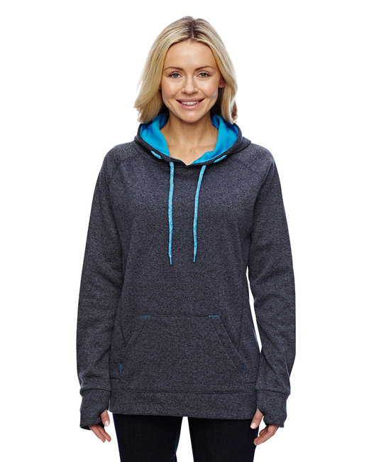 J America Ladies' Cosmic Contrast Fleece Hooded Sweatshirt | alphabroder