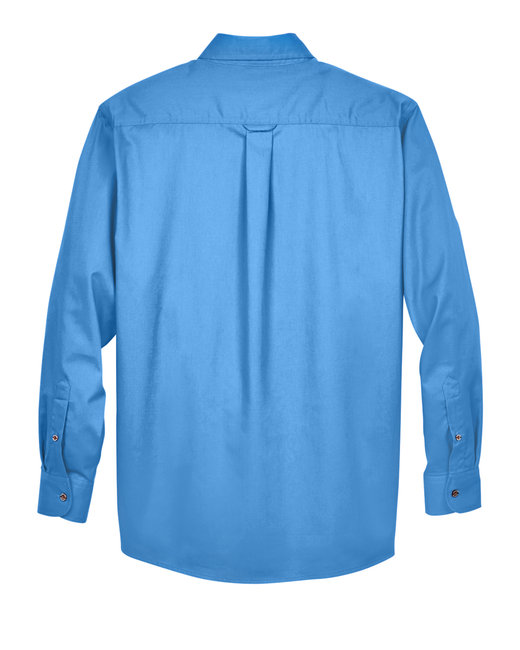 Harriton Men's Easy Blend™ Long-Sleeve Twill Shirt with Stain-Release ...