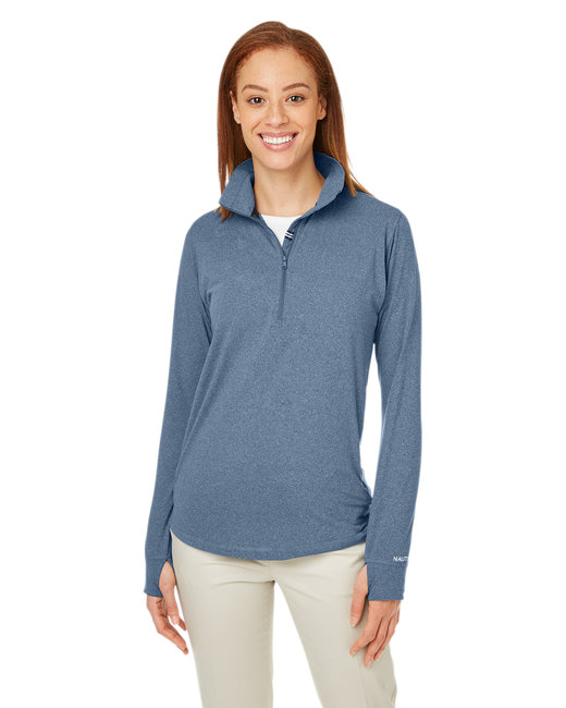 Nautica Ladies' Saltwater Quarter-Zip Pullover | alphabroder