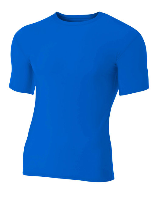 A4 Adult Polyester Spandex Compression T-Shirt Sleeve | Short alphabroder