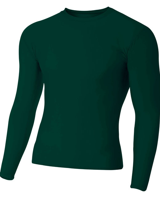 A4 Adult Polyester Spandex Long Sleeve Compression T Shirt Alphabroder 4740