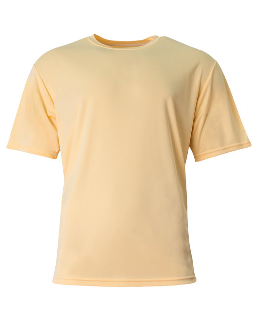 A4 Men's Long Sleeve Cooling Performance Crew Shirt, Gold, L