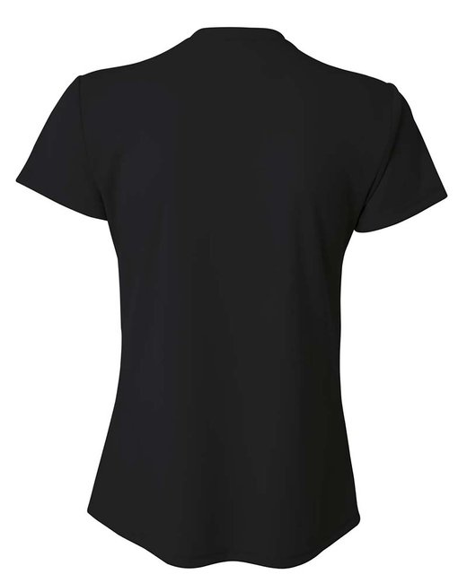 A4 Ladies' Birds-Eye Mesh V-Neck T-Shirt | alphabroder