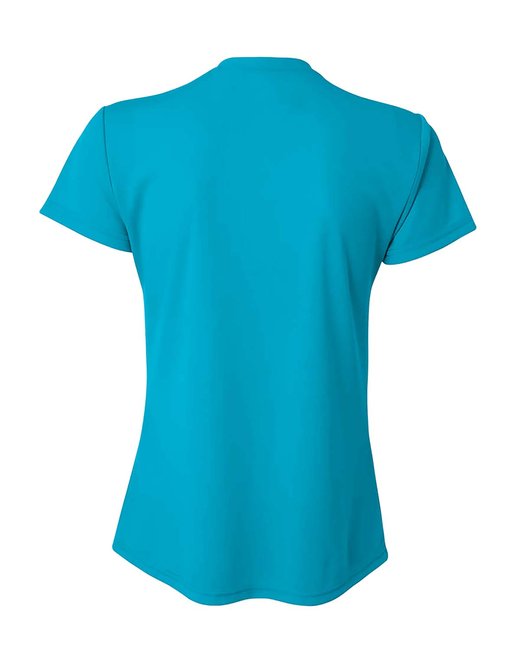 A4 Ladies' Birds-Eye Mesh V-Neck T-Shirt | alphabroder