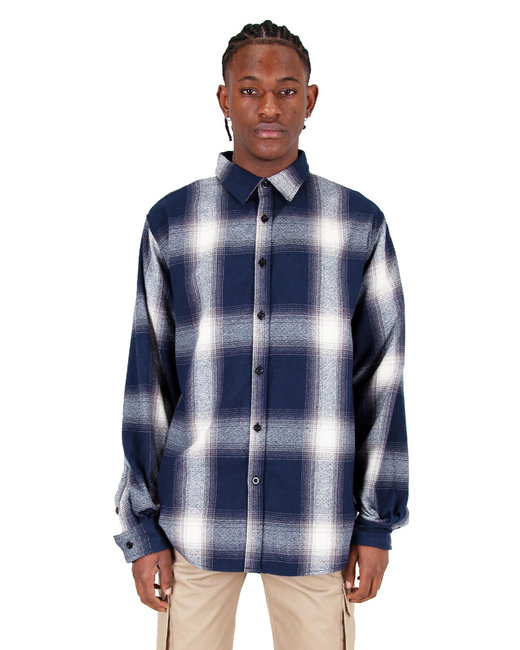 Shaka Wear Men's Plaid Flannel Overshirt | alphabroder