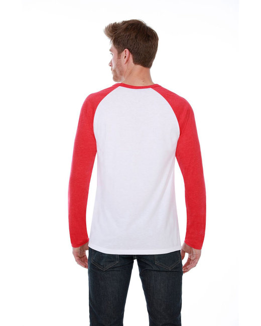 StarTee Men's CVC Long-Sleeve Raglan | alphabroder