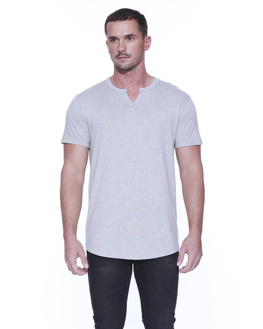 StarTee Men's Cotton/Modal Slit V-Neck | alphabroder