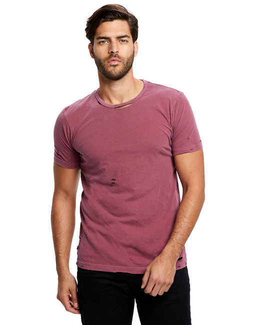 US Blanks Unisex Pigment-Dyed Destroyed T-Shirt | alphabroder