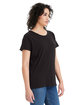 Alternative Ladies' Rocker Garment-Dyed Distressed T-Shirt black ModelQrt
