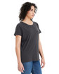 Alternative Ladies' Rocker Garment-Dyed Distressed T-Shirt coal pigment ModelQrt
