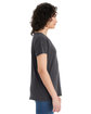 Alternative Ladies' Rocker Garment-Dyed Distressed T-Shirt coal pigment ModelSide
