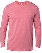 Threadfast Apparel Unisex Ultimate CVC Long-Sleeve T-Shirt red heather OFFront