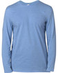 Threadfast Apparel Unisex Ultimate CVC Long-Sleeve T-Shirt royal heather OFFront