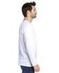 Threadfast Apparel Unisex Ultimate CVC Long-Sleeve T-Shirt white ModelSide