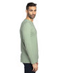 Threadfast Apparel Unisex Ultimate CVC Long-Sleeve T-Shirt army heather ModelSide