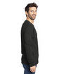 Threadfast Apparel Unisex Ultimate CVC Long-Sleeve T-Shirt black ModelSide