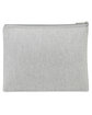 Gemline Aware Recycled Cotton Zippered Pouch light grey ModelBack